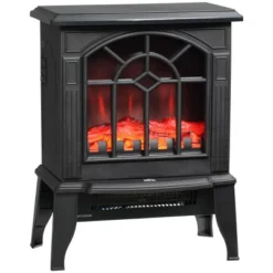 SEVOBAL Fireplace Insert Heater Mantel 3D Flame Fireplace Stove Bottom Air Outlet Fire Place Panoramic Fire Place Heater, Black, 15.9"*11.8"*17.7" -Household Items GUEST dd424062 7f41 4ca0 9575 47f0f7c33cae