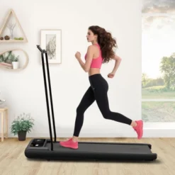 SEVOBAL Folding Walking Pad With Handle Incline 2.5HP Walking Pad Portable Under Desk Space Saver Treadmill For Office Home, Black, 43.5"*18"*37.8"