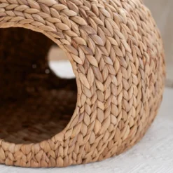 SEVOBAL Woven Wicker Round Cat Bed Cave With Handles,For Any Size Cat Breeds,Use With Cat Tower,Brown, (18"*18"*18") -Household Items GUEST dedf1cb3 8362 4591 8452 e23ae6e759c6