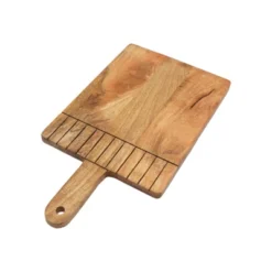 SEVOBAL Serving Platters Handmade Teak Wood Cheese And Bread Board With Natural Symmetry Modern Design For Cakes, Appetizers, Brown, 10.5"*19.5"*0.7" -Household Items GUEST df3d6720 6a66 434f a97d 255cd21f440b