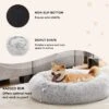 SEVOBAL Pet Beds Anti-Slip Round Fluffy Plush Faux Fur Cat Bed, Pet Bed For Dog Or Cat, Removable Pet Sofa Bed, Gray, 24.8"*24.8"*5.9" -Household Items GUEST e08b338a 613c 4806 b344 3ce505d9ed36