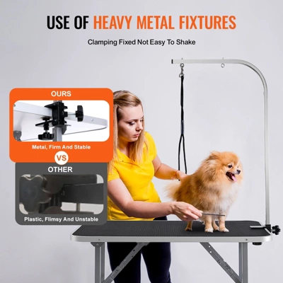 SEVOBAL Pet Grooming Tool 330lbs Capacity Stainless Steel Pet Grooming Table Clamp Adjustable And Storage Shelf, Black, 36.00"*24.00"*31.50" 6 SEVOBAL Pet Grooming Tool 330lbs Capacity Stainless Steel Pet Grooming Table Clamp Adjustable And Storage Shelf, Black, 36.00"*24.00"*31.50" - Image 4