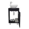 SEVOBAL Bathroom Vanities 18 Inch Free Standing Vanities With Vessel Sink And One Door For Bathroom Storage, Black, 28.35"*22.44"*11.42" -Household Items GUEST e10a1290 7220 43ab 8b68 d58276c7cba0