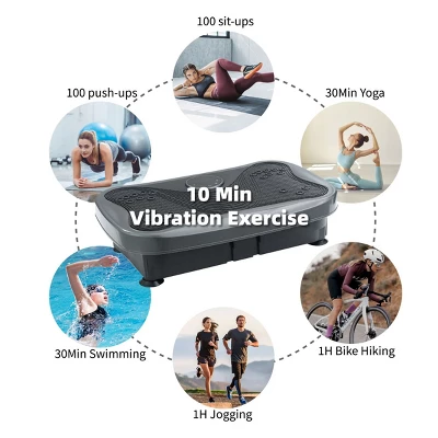 SEVOBAL Exercise Trainers Vibration Plate Fitness Platform Shaking Workout Board Lymphatic Drainage Weight Loss For Home Gym, Gray, 22.1"*13.8"*6.1" 4 SEVOBAL Exercise Trainers Vibration Plate Fitness Platform Shaking Workout Board Lymphatic Drainage Weight Loss For Home Gym, Gray, 22.1"*13.8"*6.1" - Image 2