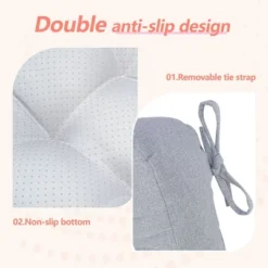SEVOBAL 2Pack Square Seat Cushions With Premium Soft Cotton Filling, Non-Slip Bottom Durable Chair Pads For Dining Room, Gray, 17.8"*17.8"*4.4" -Household Items GUEST e1c34d4a 8576 4c7b a975 43f607468ca4