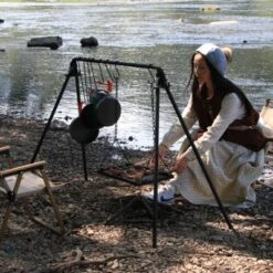 SEVOBAL Outdoor Grills, Griddles And Smokers Family Camping Essential, Portable Swing Grill For Backyard, Park Outings, Black, 40.55"*12.99"*4.72" -Household Items GUEST e557fe25 5fda 42ae 85bc c49a95e90ce6