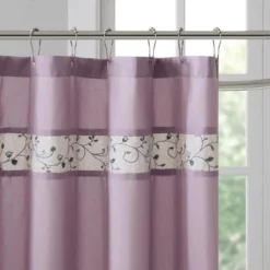 SEVOBAL Shower Curtain Faux Silk With Pintucked Detailing And Floral Embroidery For Elegant Bathroom Decor, Multicolored, 72"*72"*0.13" 8 SEVOBAL Shower Curtain Faux Silk With Pintucked Detailing And Floral Embroidery For Elegant Bathroom Decor, Multicolored, 72"*72"*0.13" -Household Items GUEST e5ecdf29 9f23 4f6c 8e57 07e646b35812