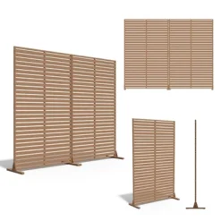 SEVOBAL 2pc Patio Screen Patio Privacy Porch Screen Patio Screens Paged Patio Decorative Screens Patio Screen Decor Outdoor, Brown, 90.94"*15.75"*72" -Household Items GUEST e83a2d2b 2504 458e 84c4 106818c806da