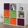 SEVOBAL 6pc Fabric Storage Cubes Organizer Duty Cube Storage Bin Clothes Storage Box Closet Baskets In Shelves Home, Multicolored, 4.29"*7.02"*10.14"