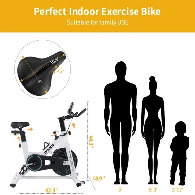 SEVOBAL Adjustable Resistance Indoor Exercise Bike With Quiet Magnetic Drive Stable Flywheel Home Gym Cardio Trainer For Weight Loss And Fitness White 3 SEVOBAL Adjustable Resistance Indoor Exercise Bike With Quiet Magnetic Drive Stable Flywheel Home Gym Cardio Trainer For Weight Loss And Fitness White