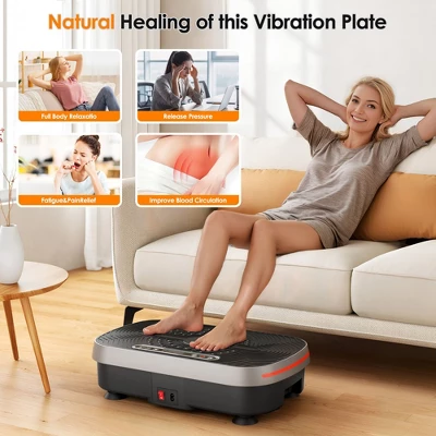 SEVOBAL Full Body Vibration Platform With Resistance Bands Crazy Fitness Massage Shaking Machine Lymphatic Drainage Weight Loss , Gray, 5 SEVOBAL Full Body Vibration Platform With Resistance Bands Crazy Fitness Massage Shaking Machine Lymphatic Drainage Weight Loss , Gray, - Image 3