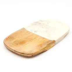 SEVOBAL Serving Platters Handcrafted Wood And Marble Cheese Board, Elegant Serving, Cutting Board For Entertaining Gusts, Brown, 16"*9"*1.3" -Household Items GUEST edaeae33 9710 4e31 8844 edf7a246f8f8