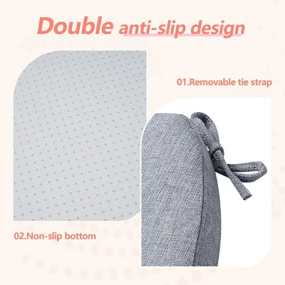 SEVOBAL 2Pack Seat Cushions With Premium Soft Cotton Filling, Non-Slip Bottom, Comfortable Durable Chair Pads For Living Room, Light Gray, 5 SEVOBAL 2Pack Seat Cushions With Premium Soft Cotton Filling, Non-Slip Bottom, Comfortable Durable Chair Pads For Living Room, Light Gray, - Image 3