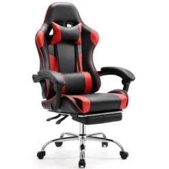 SEVOBAL Task And Office Chairs User Friendly Gaming Chair With Footrest And Adjustable Lumbar Support For Long Hours Of Play, Red, 26.7"*25.3"*52.3" -Household Items GUEST efcf364b 19ae 477c 9ddc ff184e7f4e91