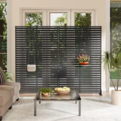 SEVOBAL Patio Decorative Screens 6 Piece Patio Privacy Paged Patio Decorative Screens Patio Screen Decorative For Yard, Black, 45.47"*15.75"*72.05" -Household Items GUEST f1baaa28 30d9 4a85 83da be04b64831da