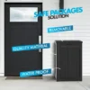 SEVOBAL Deck Boxes 48 Gallon Express Package Delivery Box, Large Outdoor Parcel Storage Lockable, Outdoor Package Storage, Black, 21.65"*20.28"*30.51" -Household Items GUEST f35925d8 2460 4d21 a81e d6cc7da44386