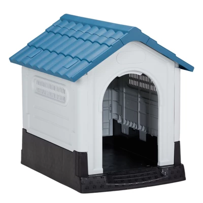 SEVOBAL Pet Crates And Houses All-Weather Dog House, Elevated PVC Shelter With Ventilation For Indoor And Outdoor Use, Blue, 32.7"*10.4"*24.6" 7 SEVOBAL Pet Crates And Houses All-Weather Dog House, Elevated PVC Shelter With Ventilation For Indoor And Outdoor Use, Blue, 32.7"*10.4"*24.6" - Image 5