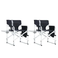 Sevobal Outdoor Portable Chairs 2PCS Padded Folding Chair Set With Side Table Storage Pockets For Patio Garden Camp, Multicolored, 34.83"*18.9"*31.5" -Household Items GUEST f5cb3a38 9e9d 435e bde9 1a5c892f6235