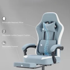 SEVOBAL Office Chair Desk Chair Computer Chair Office Chairs With Lumbar Support Swivel Rolling Easy Assembly Home Gift, Blue, 25.2"*25.4"*48.4" -Household Items GUEST f6152a3a 77b1 43a0 9643 f970194eb9d5