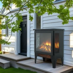 SEVOBAL Fireplace Insert Heater Mantel 3D Flame Quartz Fireplace Stove Bottom Air Outlet Fire Place Panoramic 3-Side View, Black, 16.93"*11.14"*17.5" 9 SEVOBAL Fireplace Insert Heater Mantel 3D Flame Quartz Fireplace Stove Bottom Air Outlet Fire Place Panoramic 3-Side View, Black, 16.93"*11.14"*17.5" -Household Items GUEST f62c3b6f 2f78 414d 96cd 1daee880f6a1