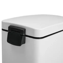 SEVOBAL Trash Can Kitchen Garbage Can Trash Cans Rectangle Stainless Steel With Soft Close Lid Step Foot Pedal Bathroom Toilet, White, 19"*14"*9" -Household Items GUEST f8eb2212 3219 4e87 bee5 28091795d31a