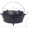 SEVOBAL Grill Cookware Outdoor Camping Pot With Skillet Lid For Versatile Campfire Cooking Use Area, Black, 13.7"*13.7"*8.1" -Household Items GUEST fa720d84 98d8 467f 85f7 0c5427e0a613