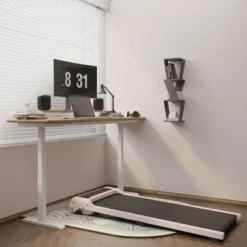 SEVOBAL Walking Pad Running 1HP Cushioned Belt 6° Incline Portable Treadmill Spacious Surface Under Desk Home Gym Office, Pink, 49.2"*20.5"*4.92"