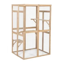 Sevobal Pet Carriers, Cat Cages Indoor Enclosure With Platforms And Lock, Cats Crate Large Exercise Place Ideal For 1-2 Cats, Brown, 39.4"*33.3"*63.8" -Household Items GUEST fca46989 0a54 4d0f 998a fff6dd2f96a3