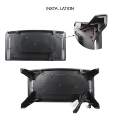 SEVOBAL Fireplace Insert Heater Mantel 3D Flame Quartz Fireplace Stove Bottom Air Outlet Fire Place Panoramic 3-Side View, Black, 28.15"*15.35"*26.57" -Household Items GUEST fcd57513 a058 4f0e b453 41a8618c6993