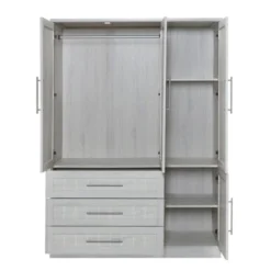 SEVOBAL Armoire Wardrobe Closet Wood Closet Wardrobe Armoire Cabinet Organizer Freestanding Clothes Storage Cabinet Bedroom, Gray, 131.4"*66"*19.1" -Household Items GUEST fd0587db 0ac0 410d 8e54 dfe4eeddd482