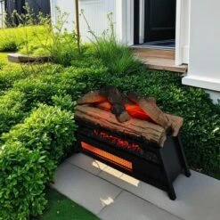 SEVOBAL Fireplace Insert Heater Mantel 3D Flame Quartz Fireplace Stove Bottom Air Outlet Fire Place Panoramic 4-Side View, Black, 24.41"*10.04"*16.54" -Household Items GUEST fd0a7fda f4e8 467d 80e7 1ffe1795dfc5