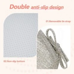 SEVOBAL 2Pack Seat Cushions With Premium Soft Cotton Filling, Non-Slip Bottom, Comfortable Durable Chair Pads For Living Room, Beige, 17"*16.5"*2.2" -Household Items GUEST fe52d6d5 3cfe 4899 86d3 4a5e898ae93f