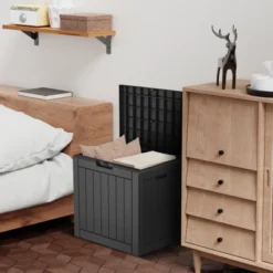 SEVOBAL Deck Boxes 30 Gal Outdoor Storage Deck Box, All-Weather Resistant Patio Deck Storage Box Container, Black, 22.09"*17.09"*20.87" -Household Items GUEST feaa11bd 0c5b 49b9 9b5f 8de106b3aa8f