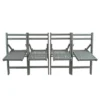 Sevobal Outdoor Portable Chairs 4 Piece Slatted Wood Folding Chair Set For Kitchen Special Events Outdoor Backyard Garden, Gray, 15.6"*22.8"*31" -Household Items GUEST ffb241f2 c77b 4198 82c5 dda20c826351